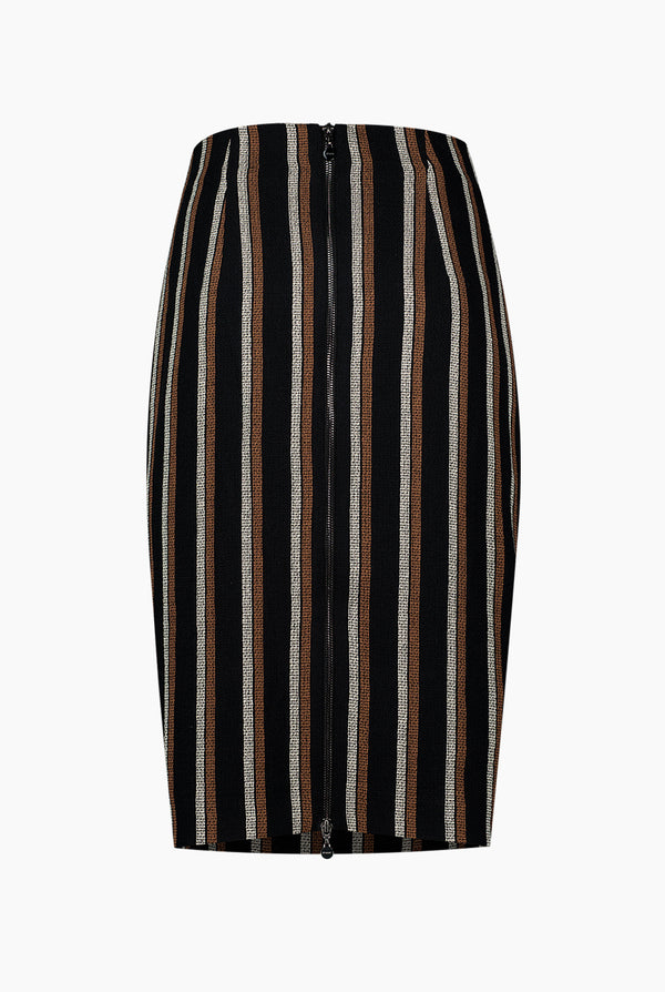 Falda midi con cierre