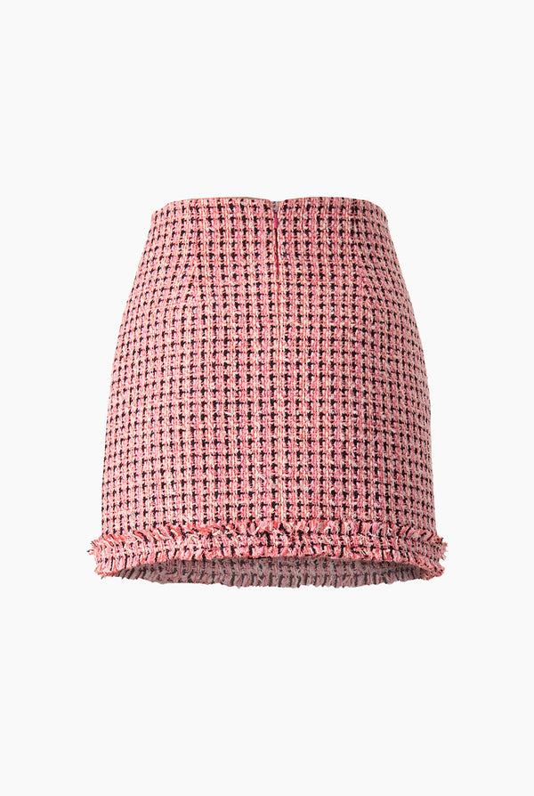 Falda tejida corta