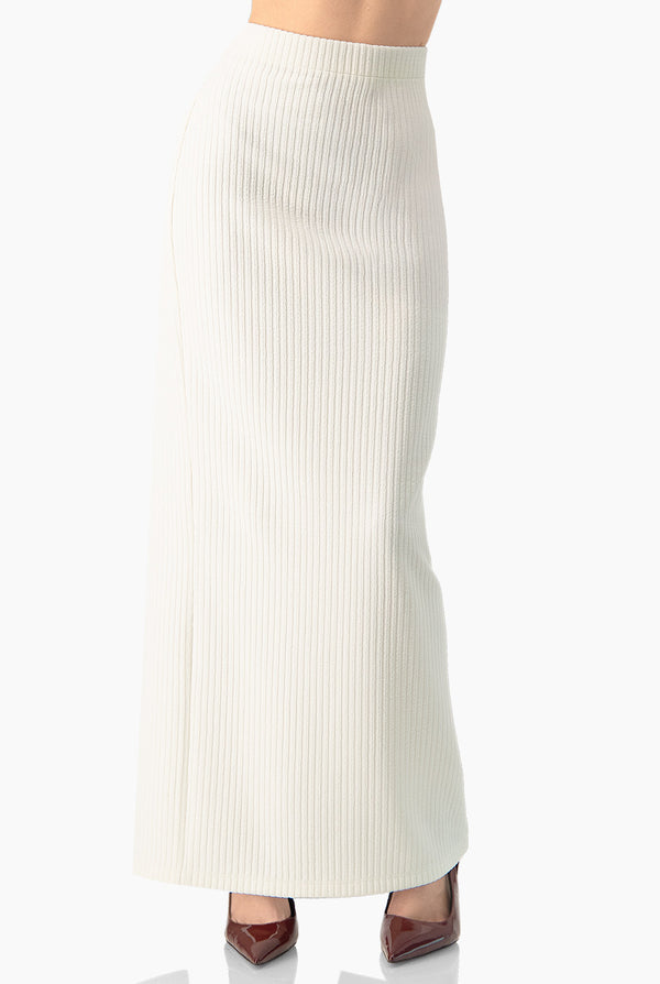 Falda larga con cierre trasero