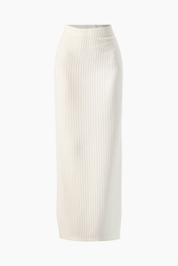 Falda larga con cierre trasero