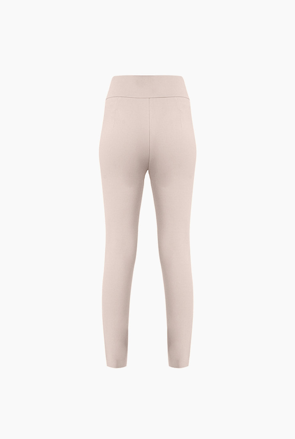 Pantalón Slim Beige con Botones Decorativos