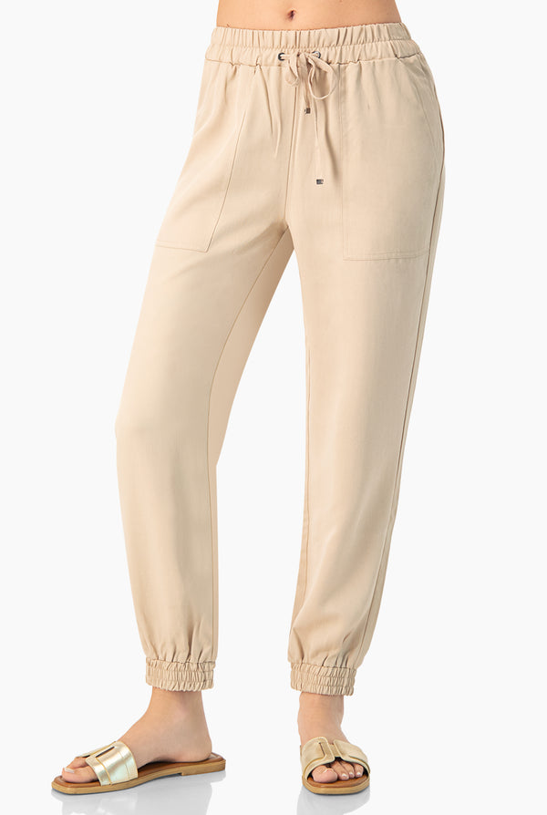 Pantalón Jogger Combinación Lino