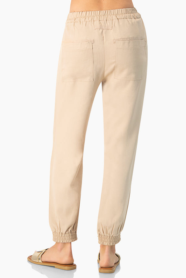 Pantalón Jogger Combinación Lino