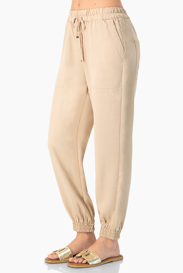 Pantalón Jogger Combinación Lino