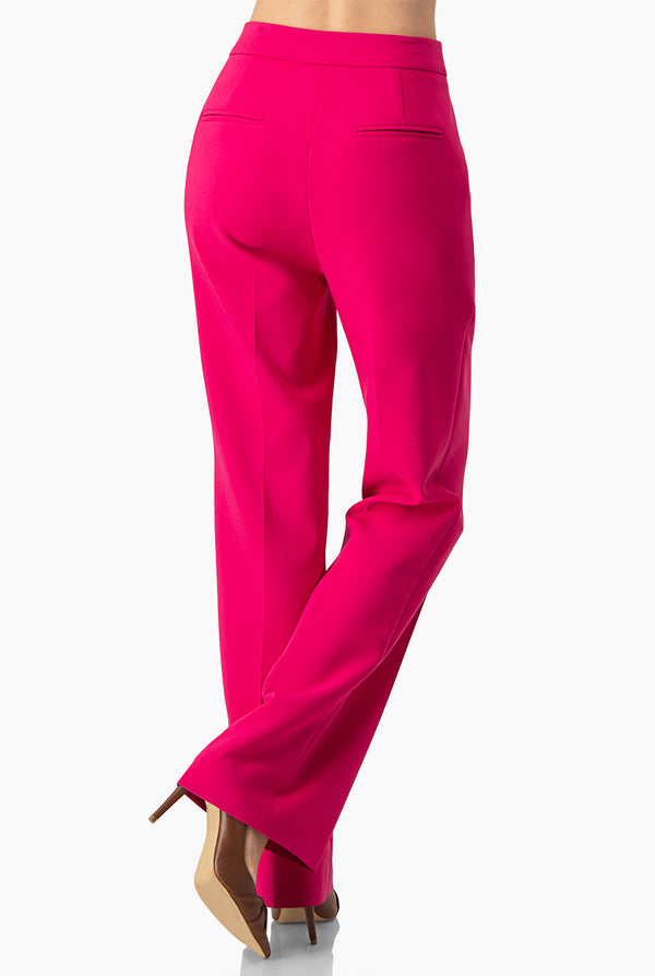 Pantalon sastreado recto fucsia
