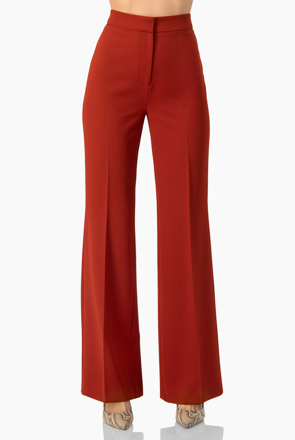 Pantalon semi acampanado rojo