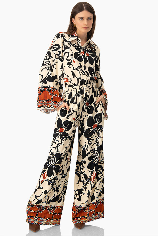 Pantalon estampado con bolsillos