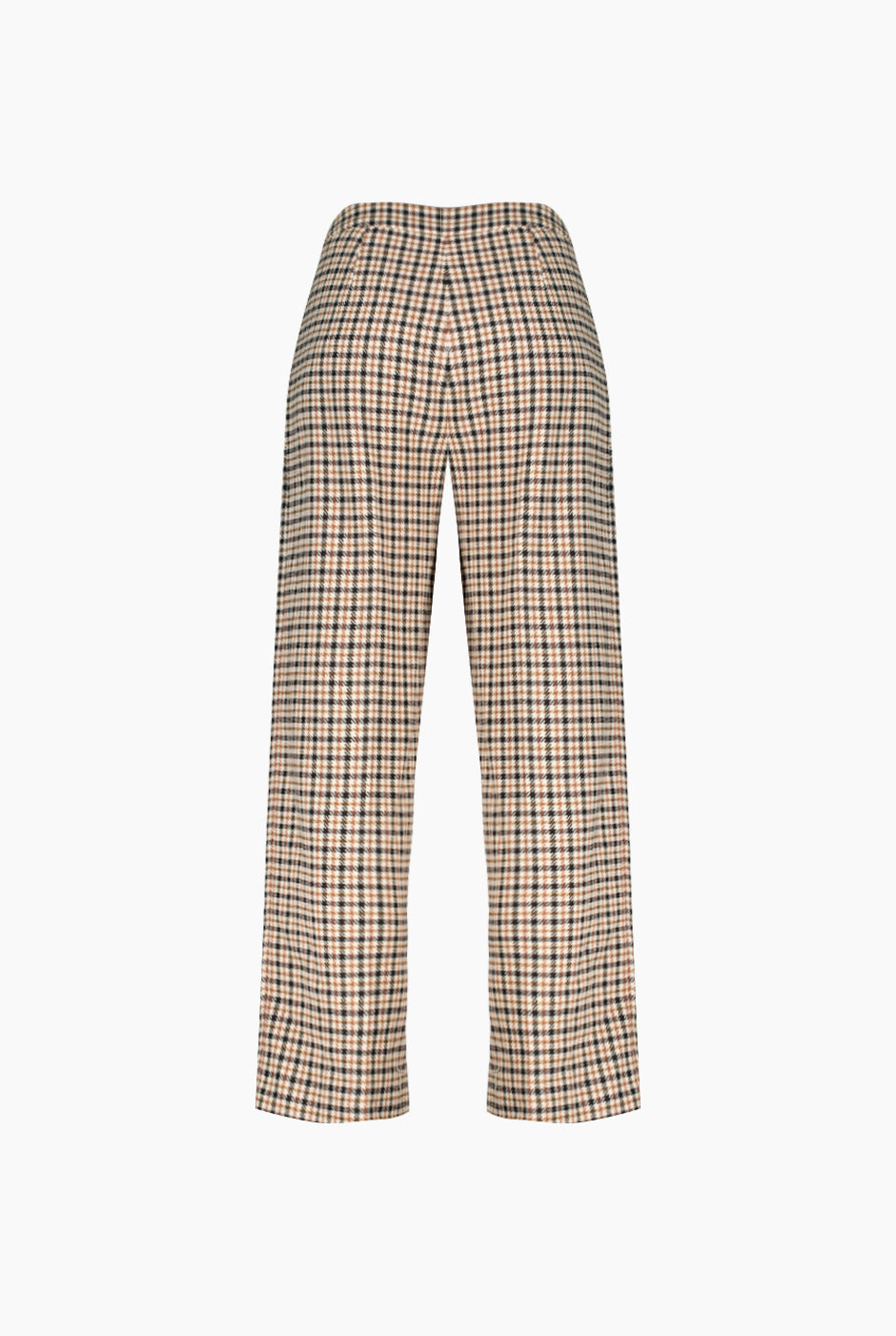 Pantalón capri multicolor con estampado de cuadros y bolsillos laterales