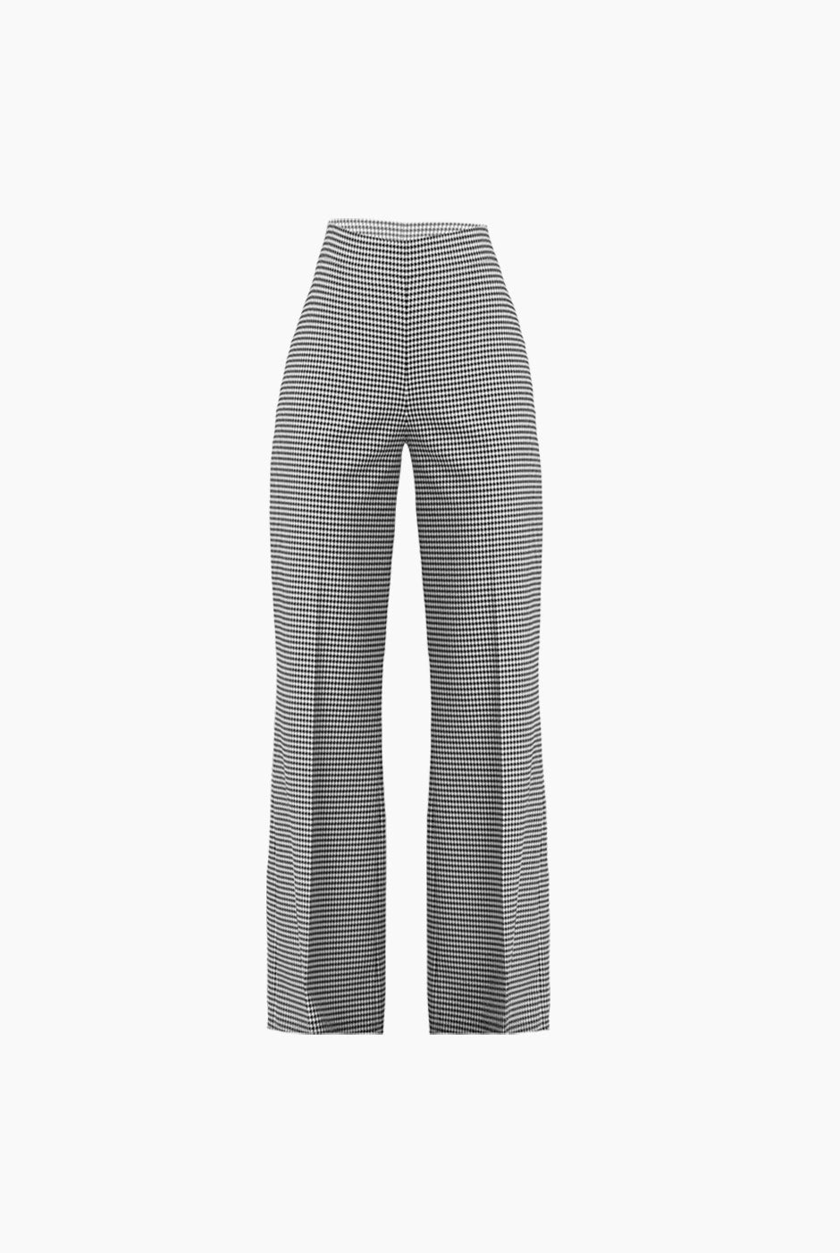 Pantalón negro semi acampanado con estampado pata de gallo