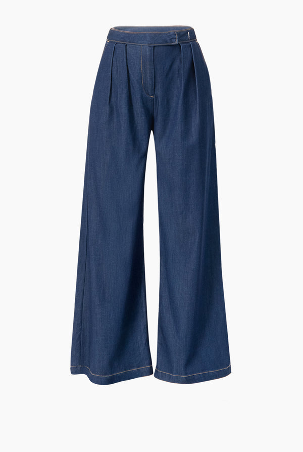 Jeans de pierna amplia y bolsillos