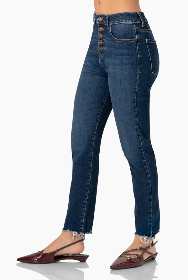 Jeans skinny de 5 botones frontales