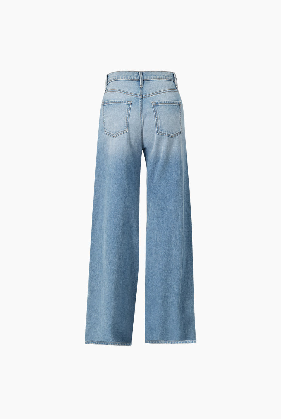 Jeans mom azul claro con rasgados y corte amplio