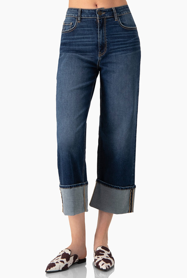 Jeans recto de mezclilla