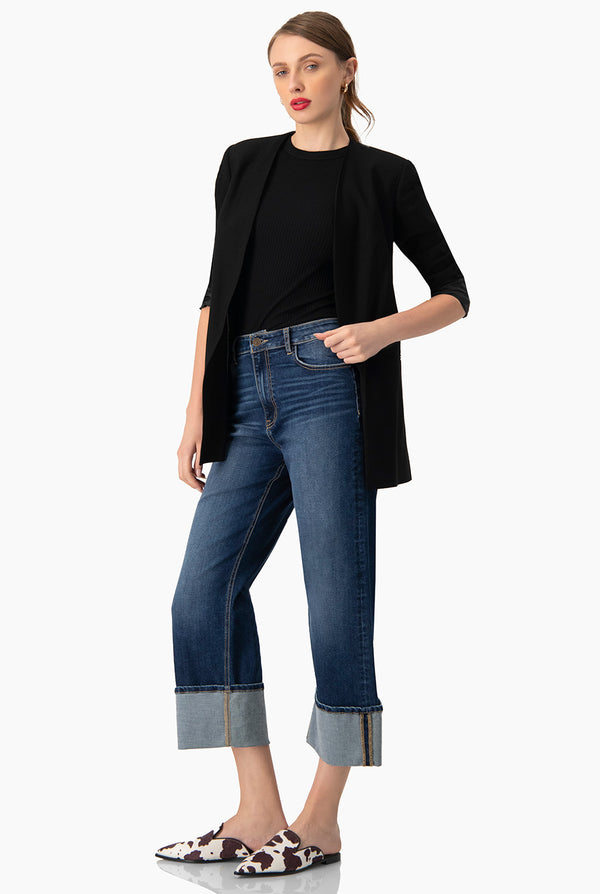 Jeans recto de mezclilla