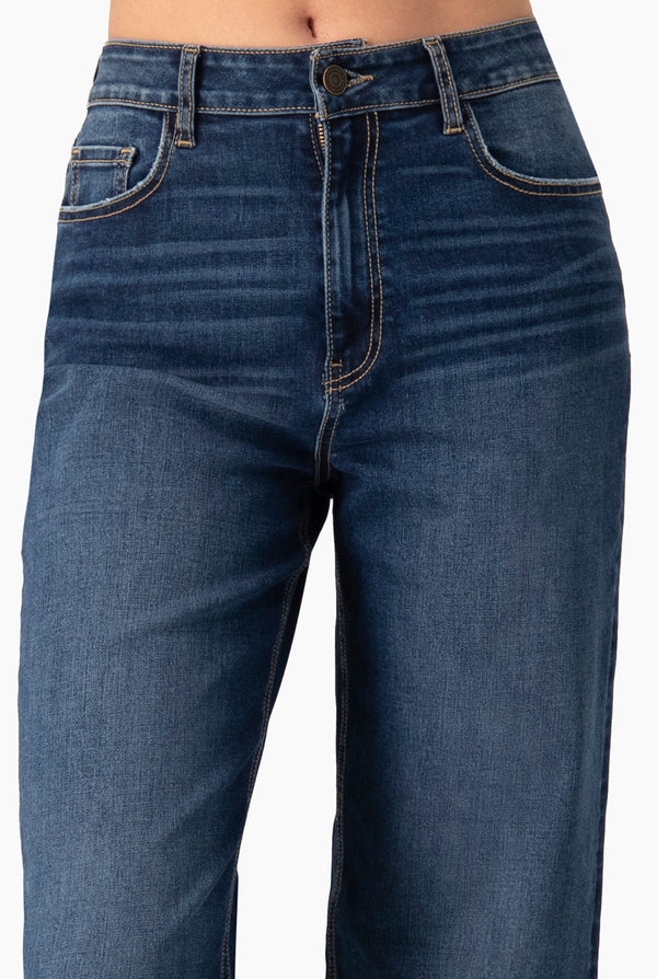 Jeans recto de mezclilla