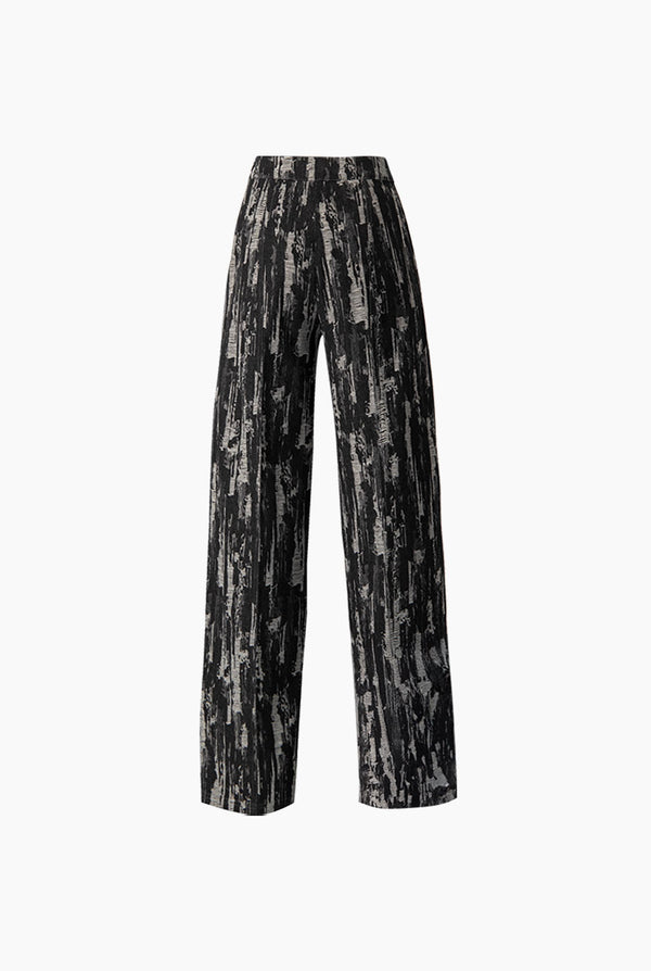 Pantalon tiro alto y pierna amplia