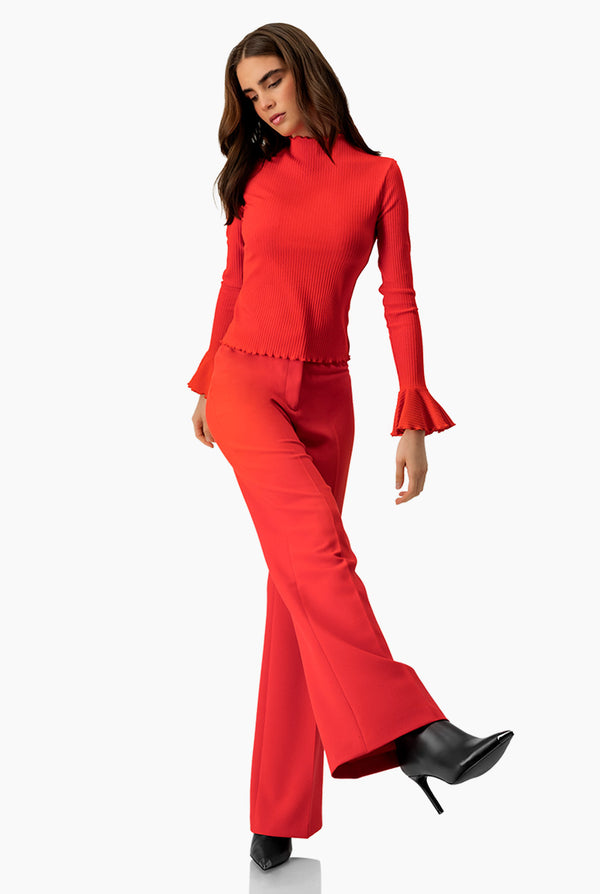 Pantalon liso semi campana