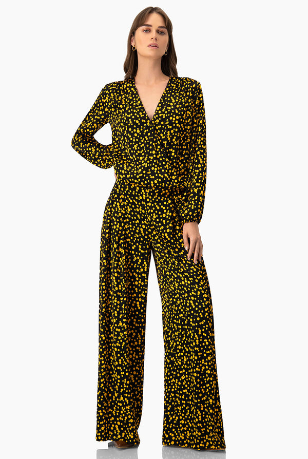 Pantalon amplio de lunares