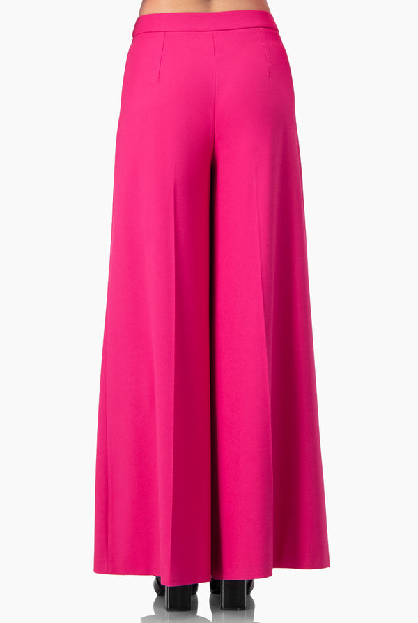 Pantalon liso en tono rosa
