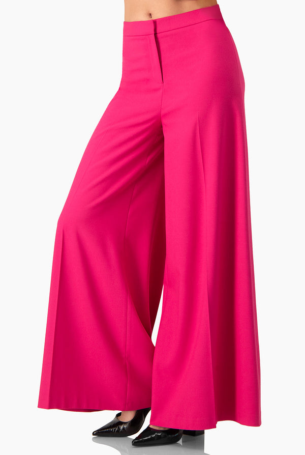 Pantalon liso en tono rosa