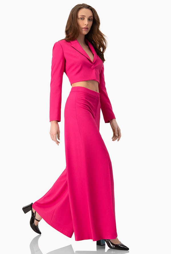 Pantalon liso en tono rosa