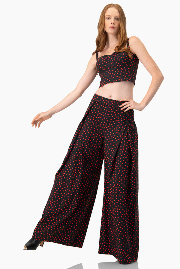 Pantalon lunares amplio