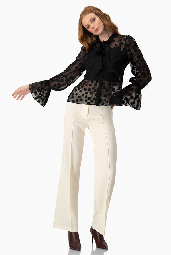 Pantalon sastreado liso recto