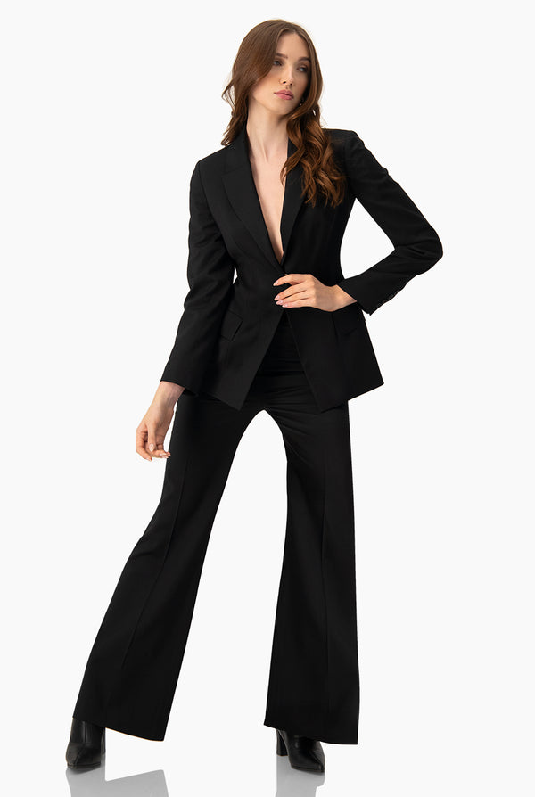 Pantalon negro liso sastreado