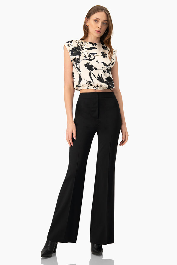 Pantalon negro liso sastreado