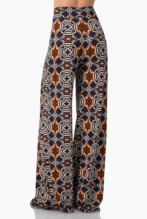 Pantalon pierna ancha estampado