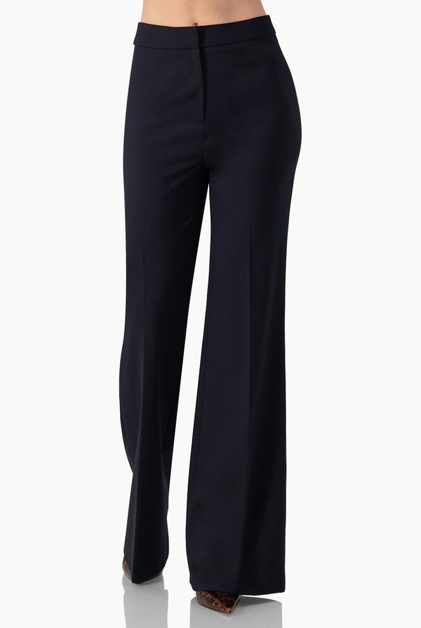 Pantalon liso recto marino