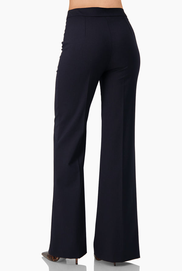 Pantalon liso recto marino