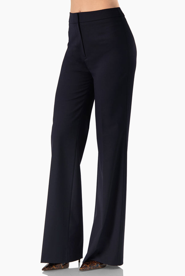 Pantalon liso recto marino