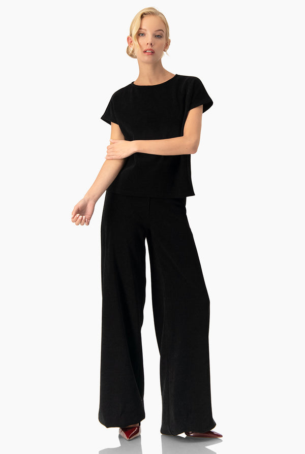 Pantalon amplio color negro