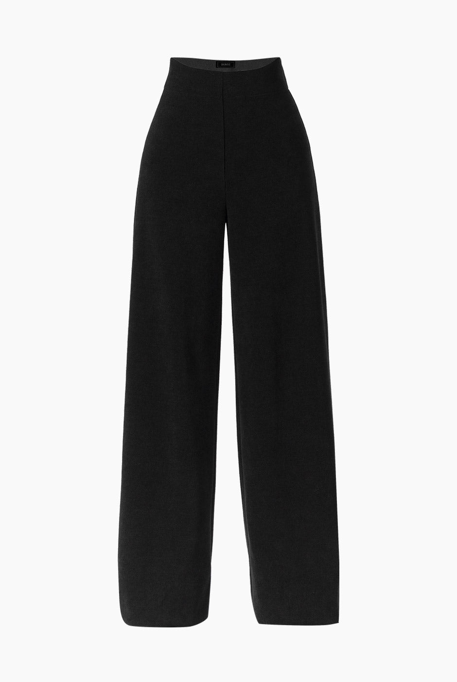 Pantalón recto negro elegante sin bolsas