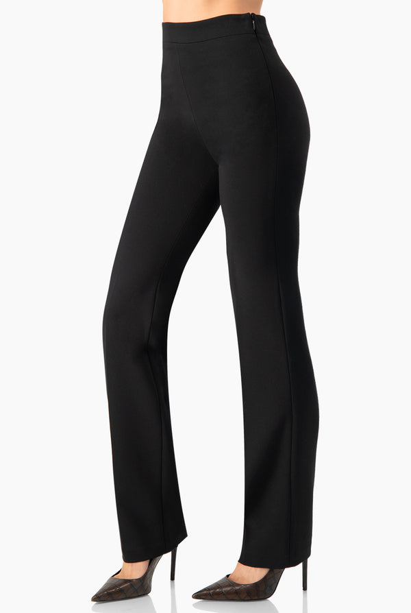 Pantalon liso negro recto