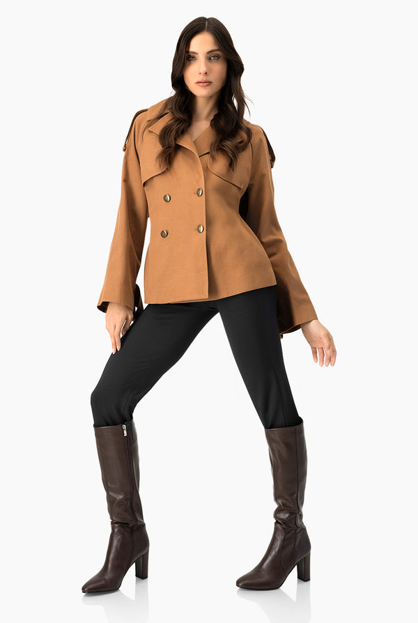 Pantalon liso negro recto