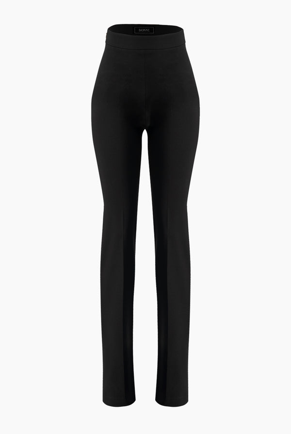 Pantalon liso negro recto