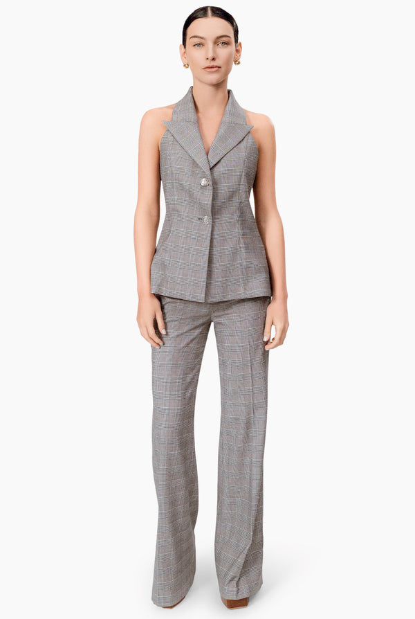 Chaleco de cruce sencillo y botones