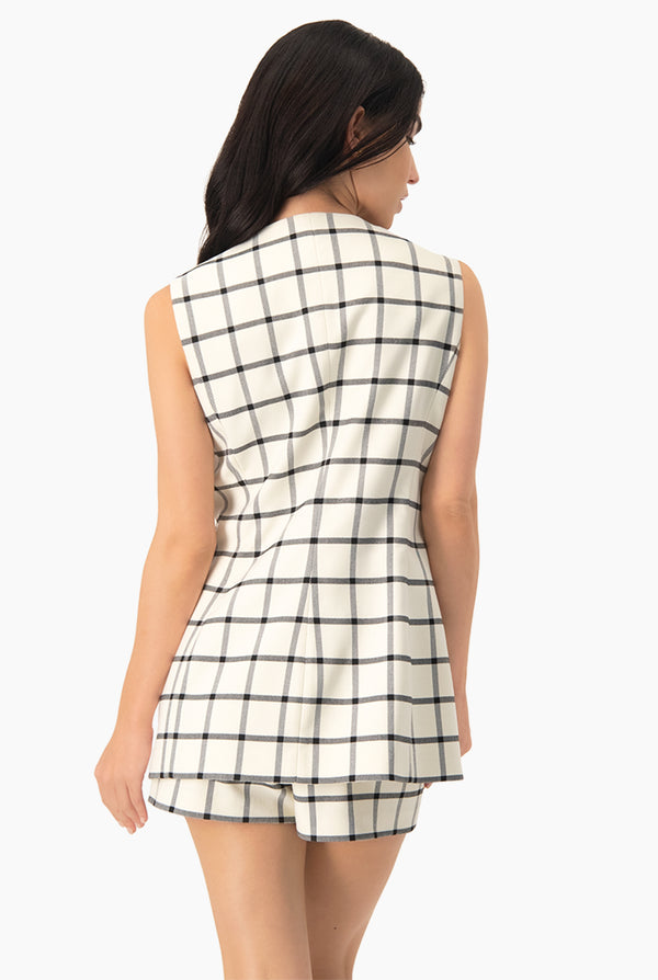 Chaleco largo de doble boton