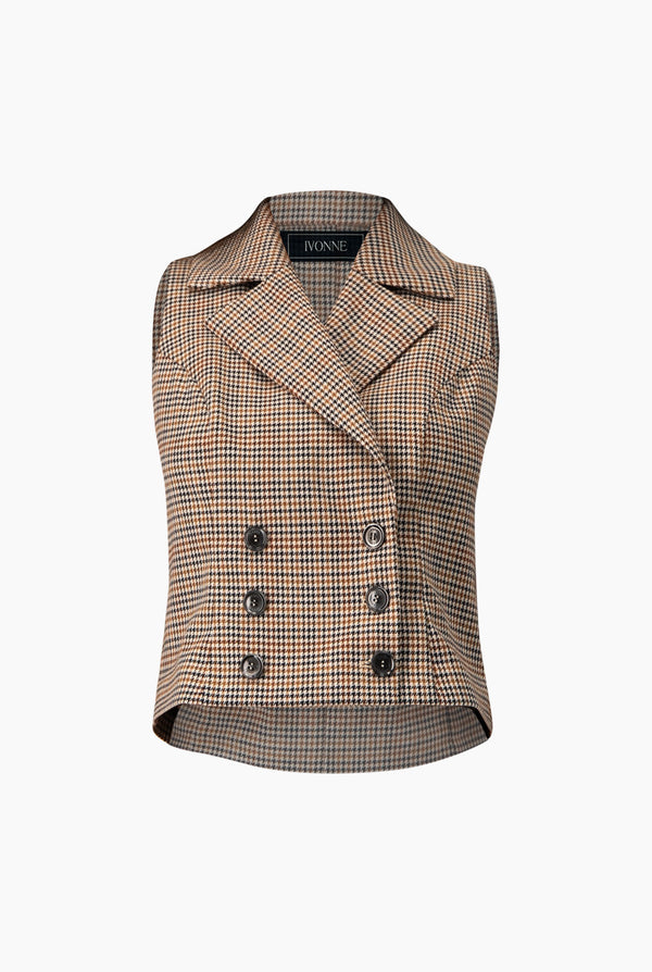 Chaleco corto con botones