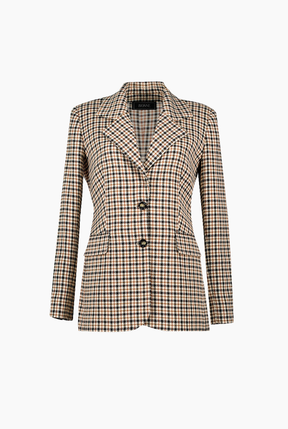 Saco blazer multicolor, estilo sastreado con botones y bolsillos de solapa