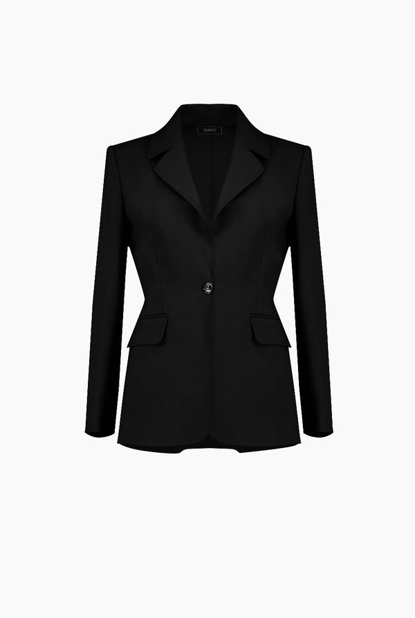 Saco sastreado negro cruzado