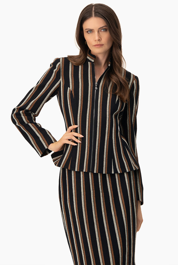 Blazer tejido con cierre