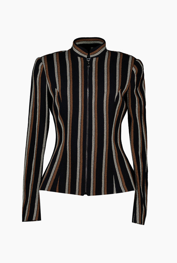 Blazer tejido con cierre