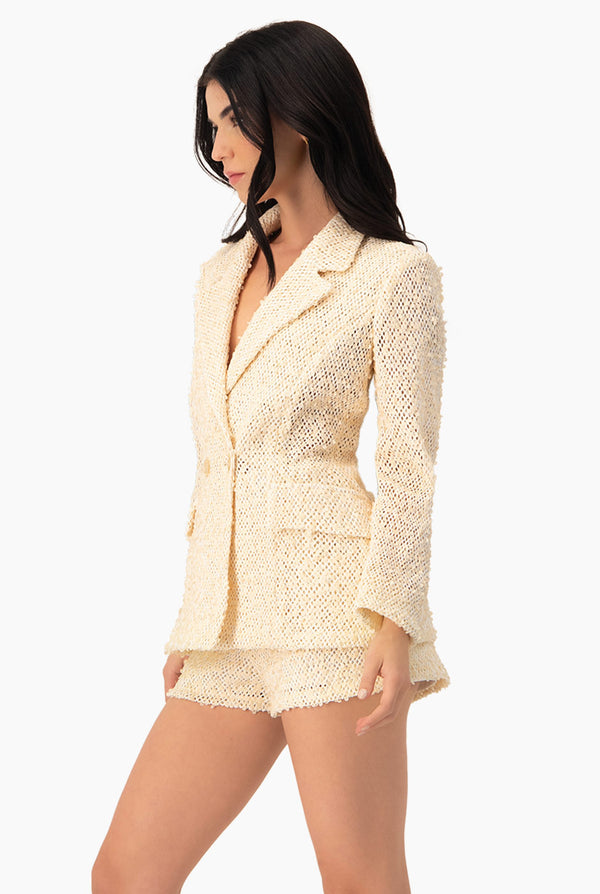 Saco tejido con doble boton