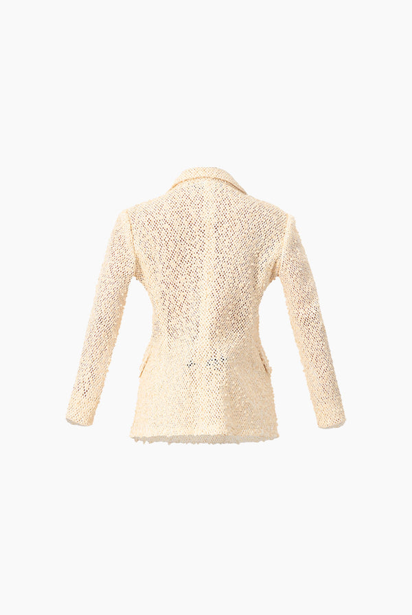 Saco tejido con doble boton