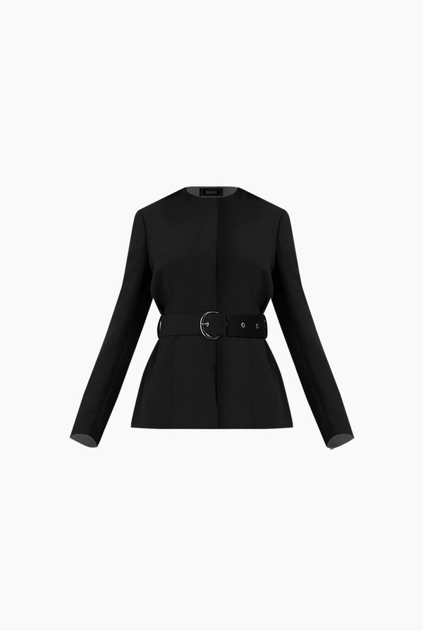 Saco liso y cinturon