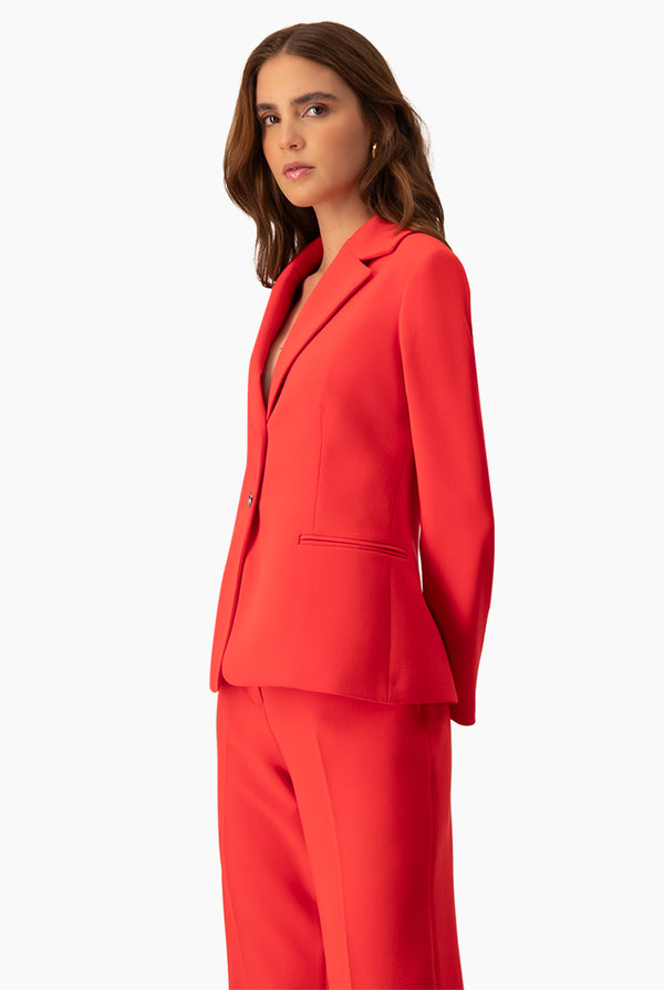 Saco liso sastreado de cruce