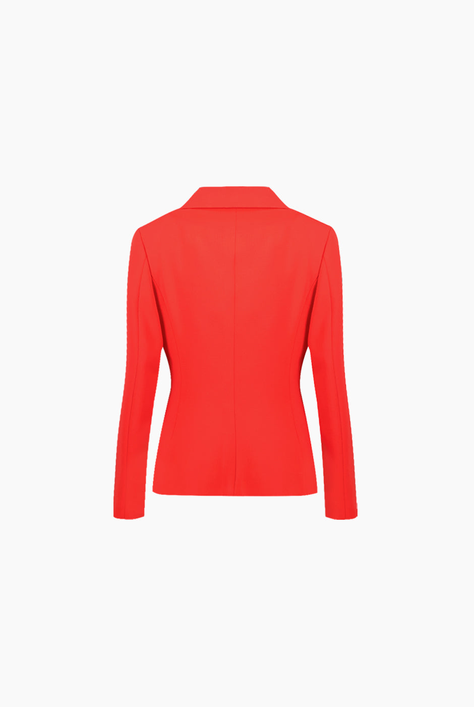 Saco liso rojo sastreado con solapa y botón central